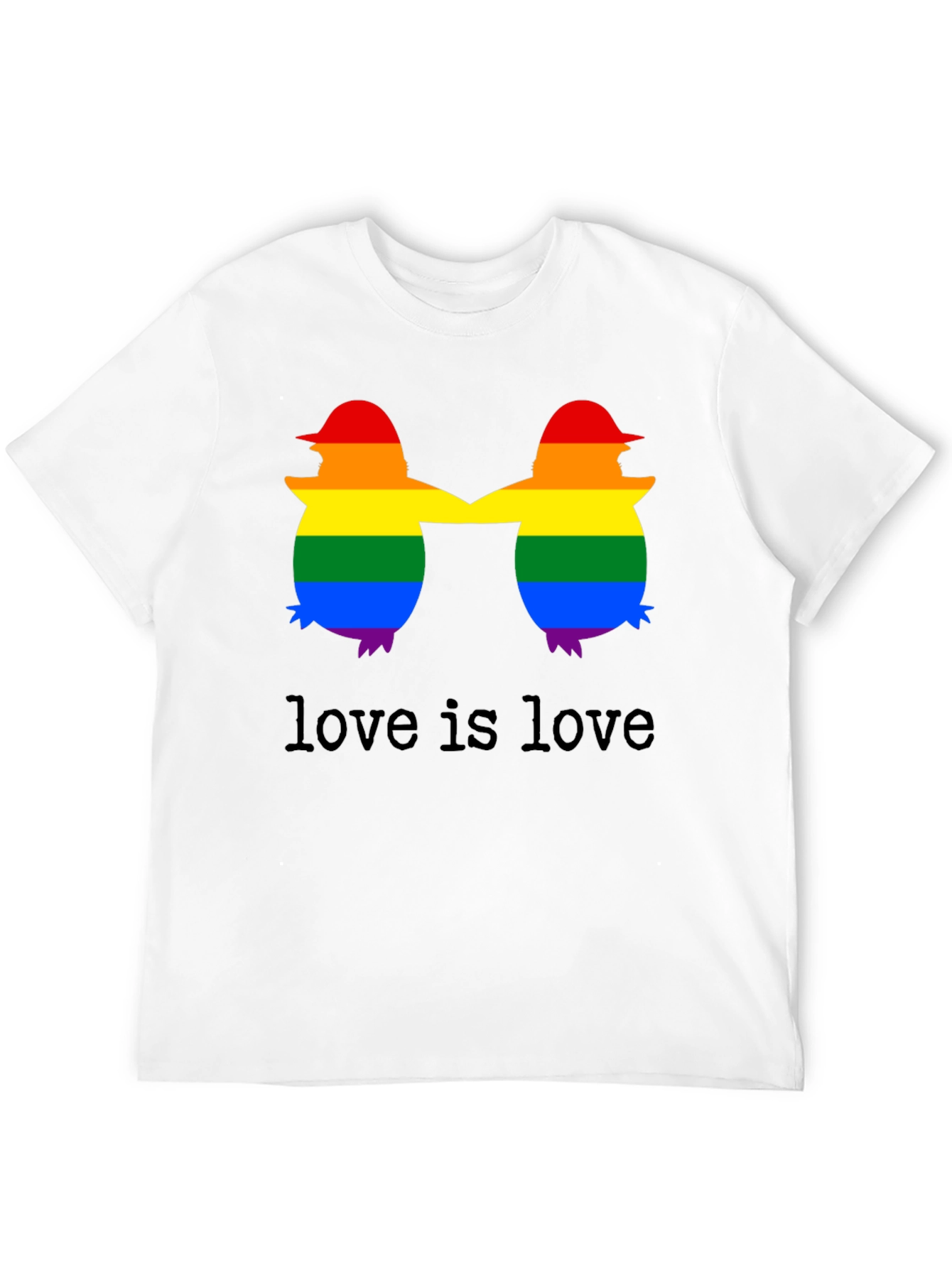 Love is Love LGBTQ+ Penguin T-Shirt