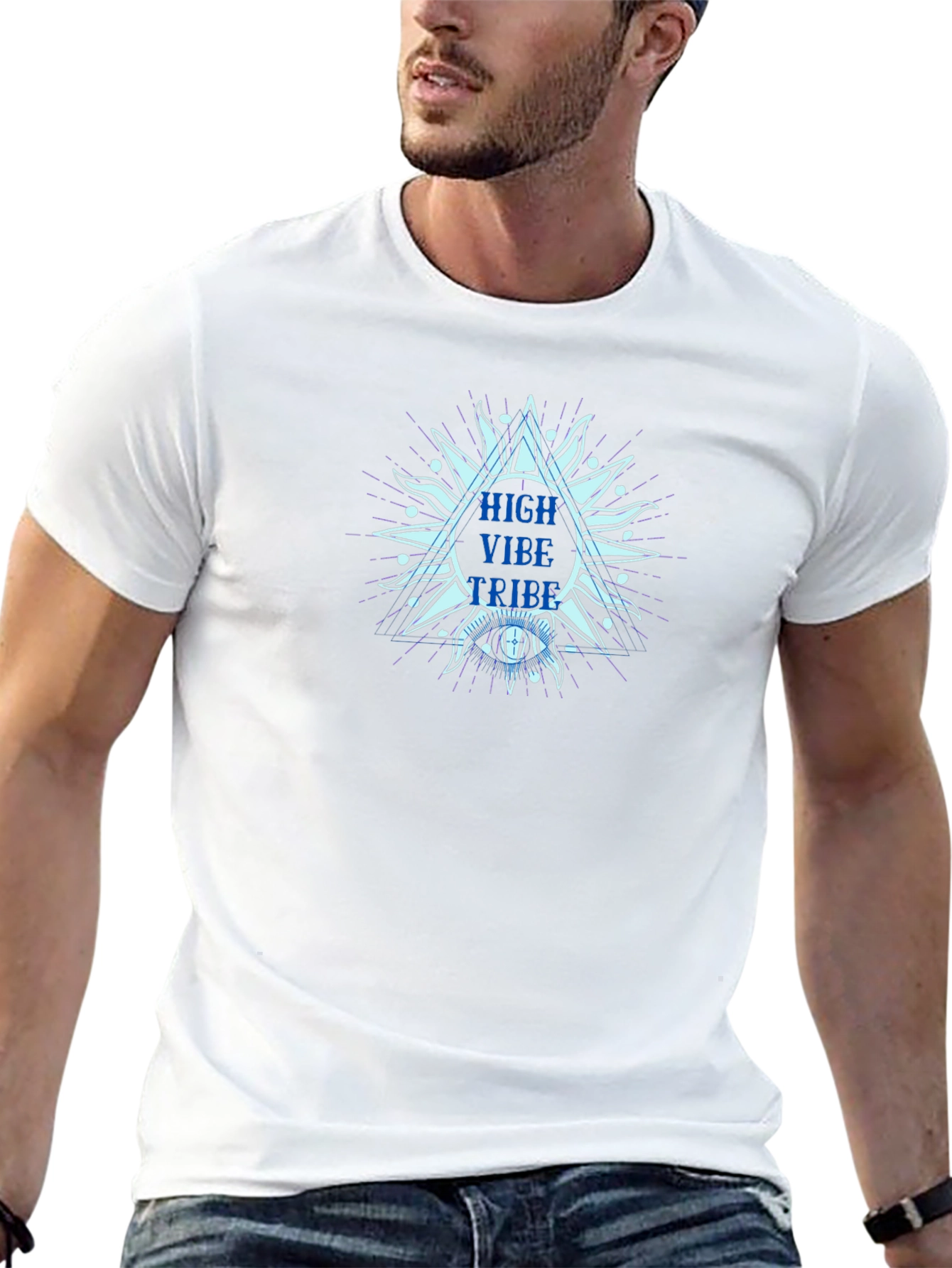 High Vibe Tribe Sun Graphic Tee - Black