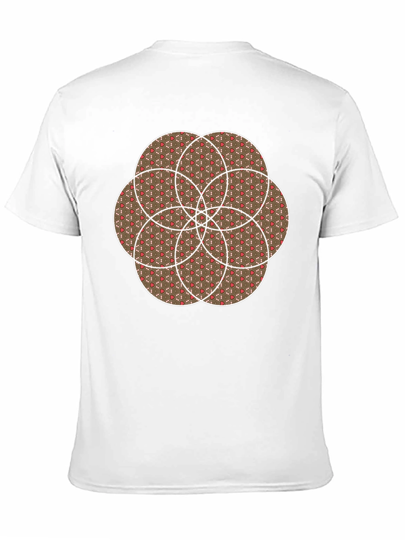Geometric Circle Design Black T-Shirt