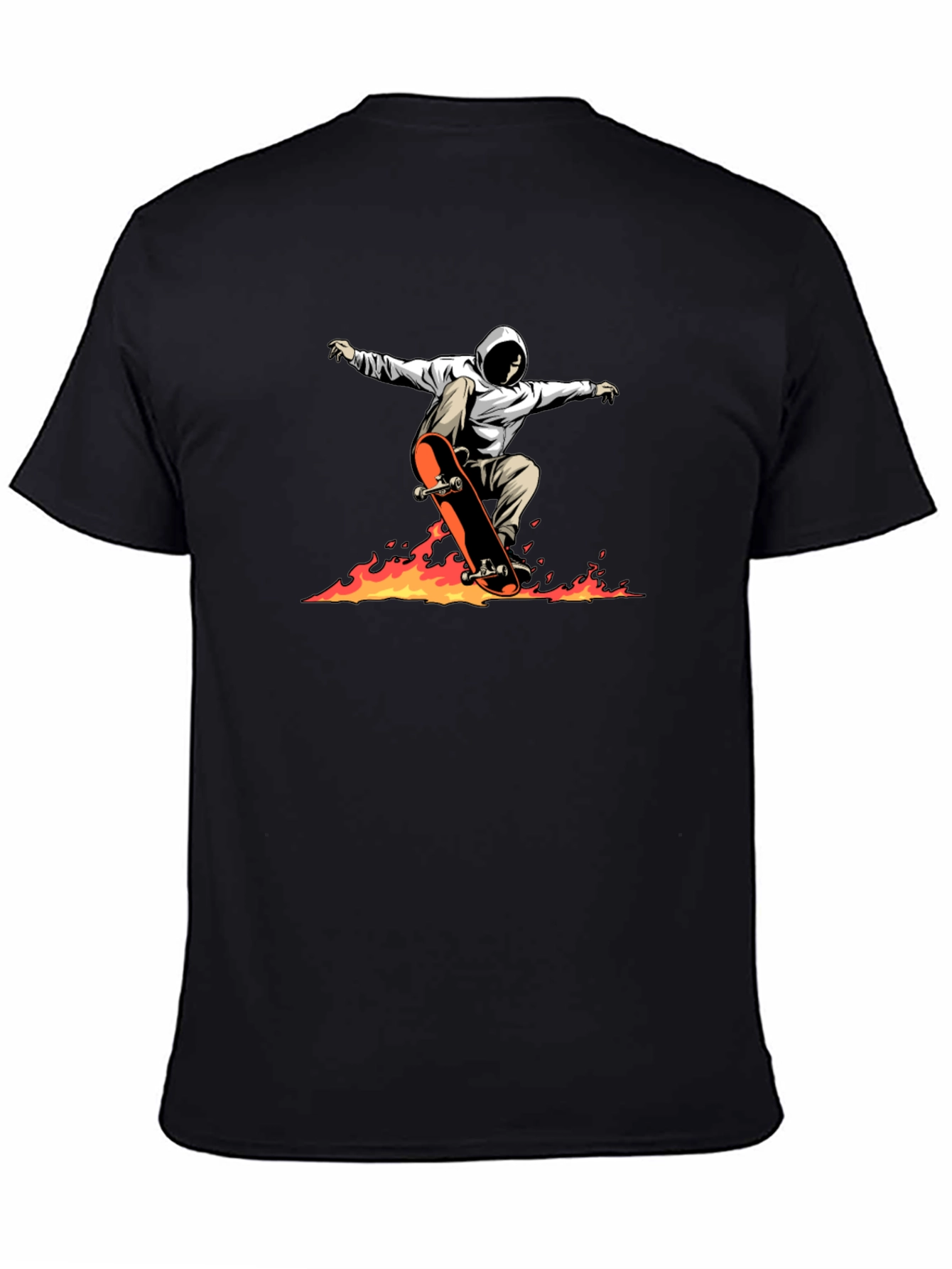 Skateboarding Graphic Tee - Flames