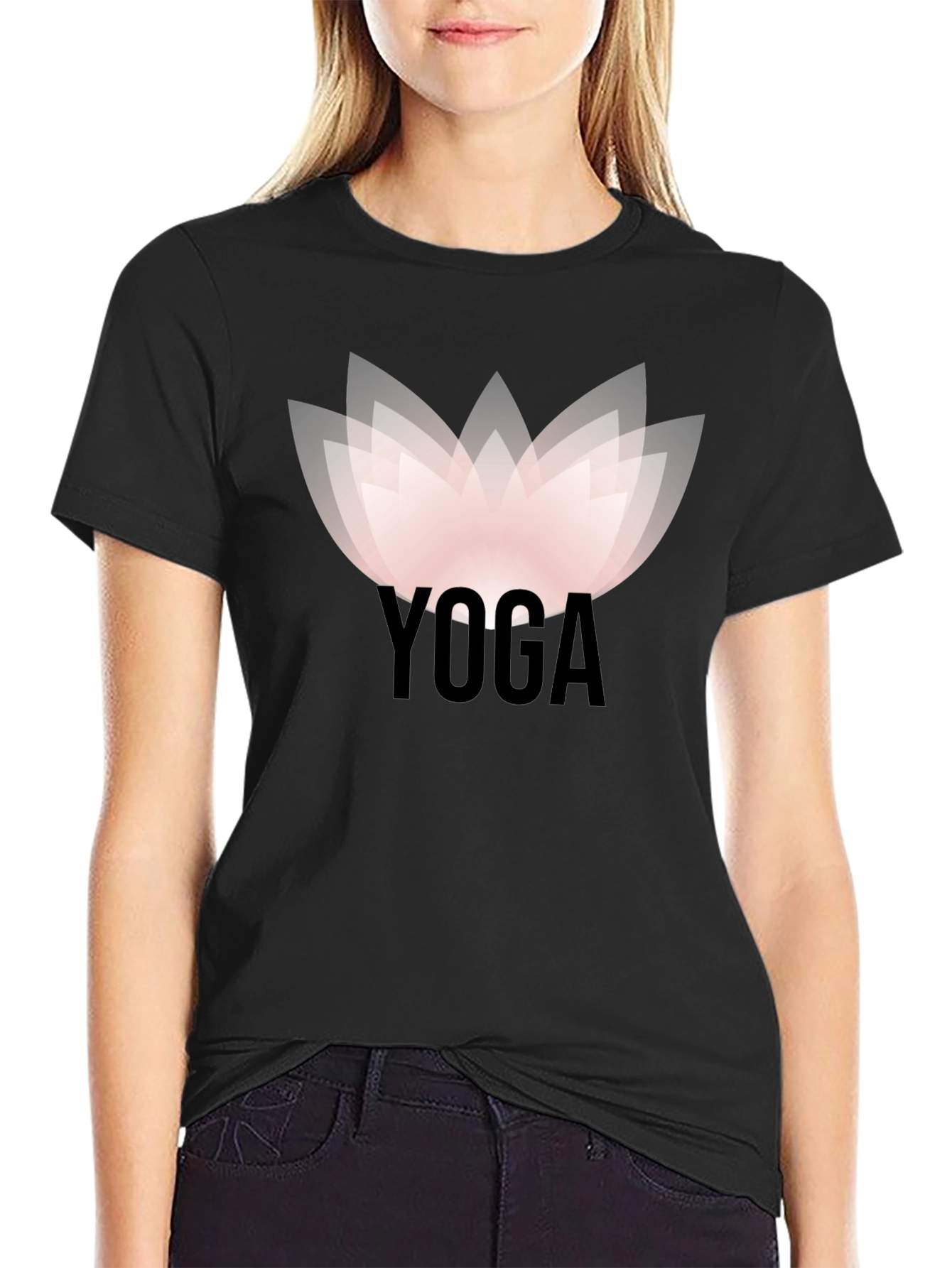 Yoga Lotus Graphic Tee - Zen & Stylish