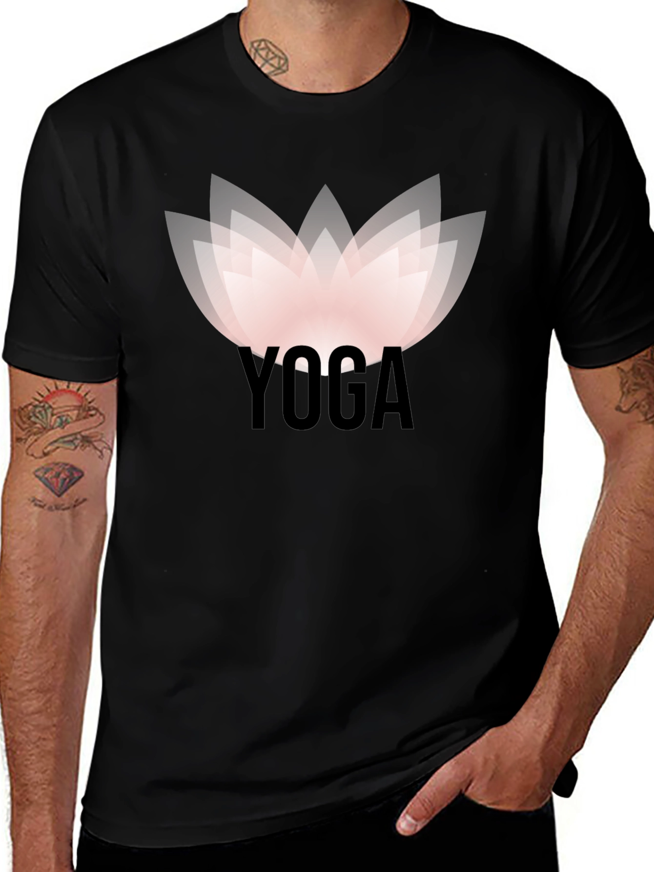 Yoga Lotus Graphic Tee - Zen & Stylish