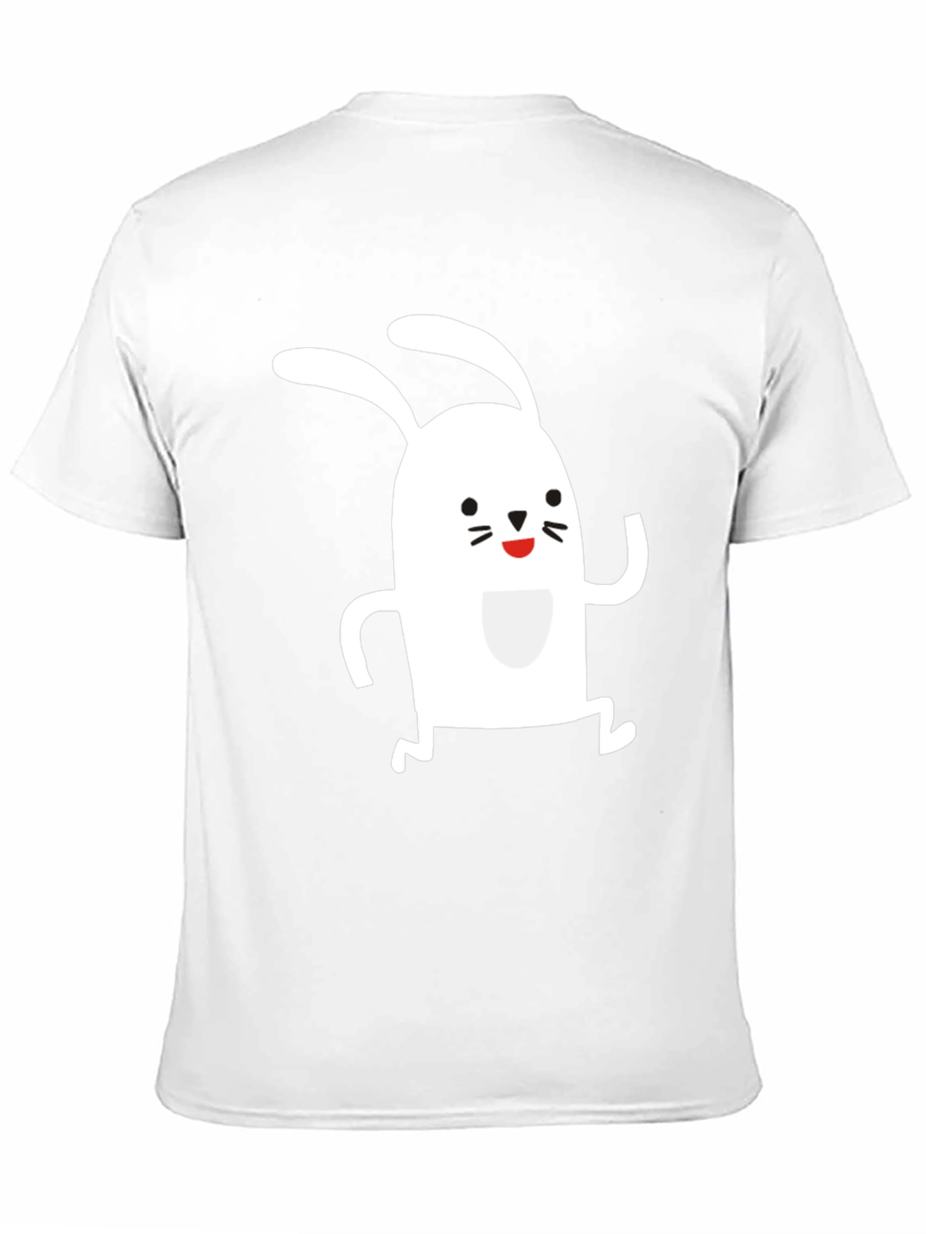 Cute Rabbit Graphic T-Shirt - Black Cotton Tee