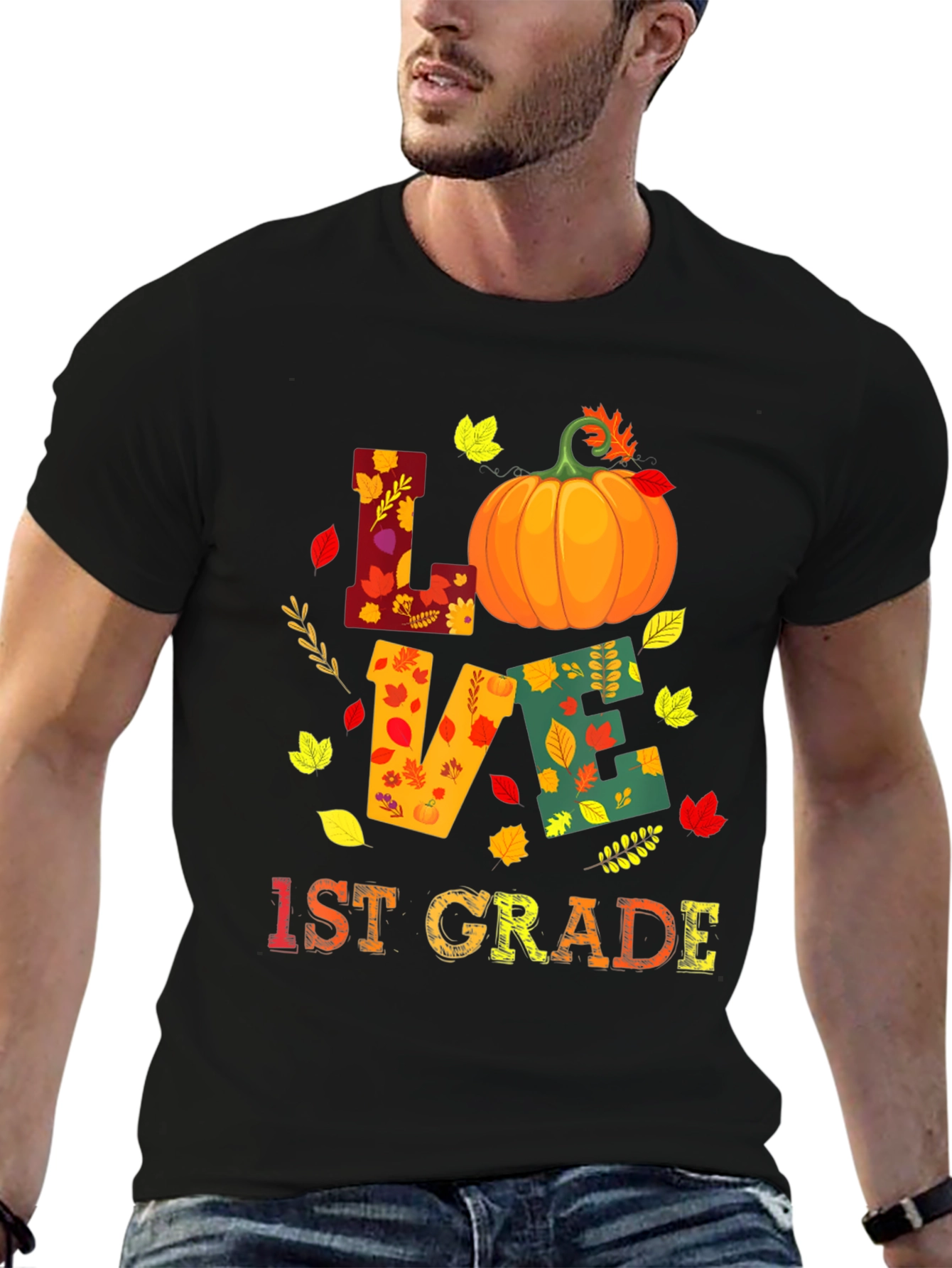 Fall 1st Grade Teacher Love Pumpkin T-Shirt