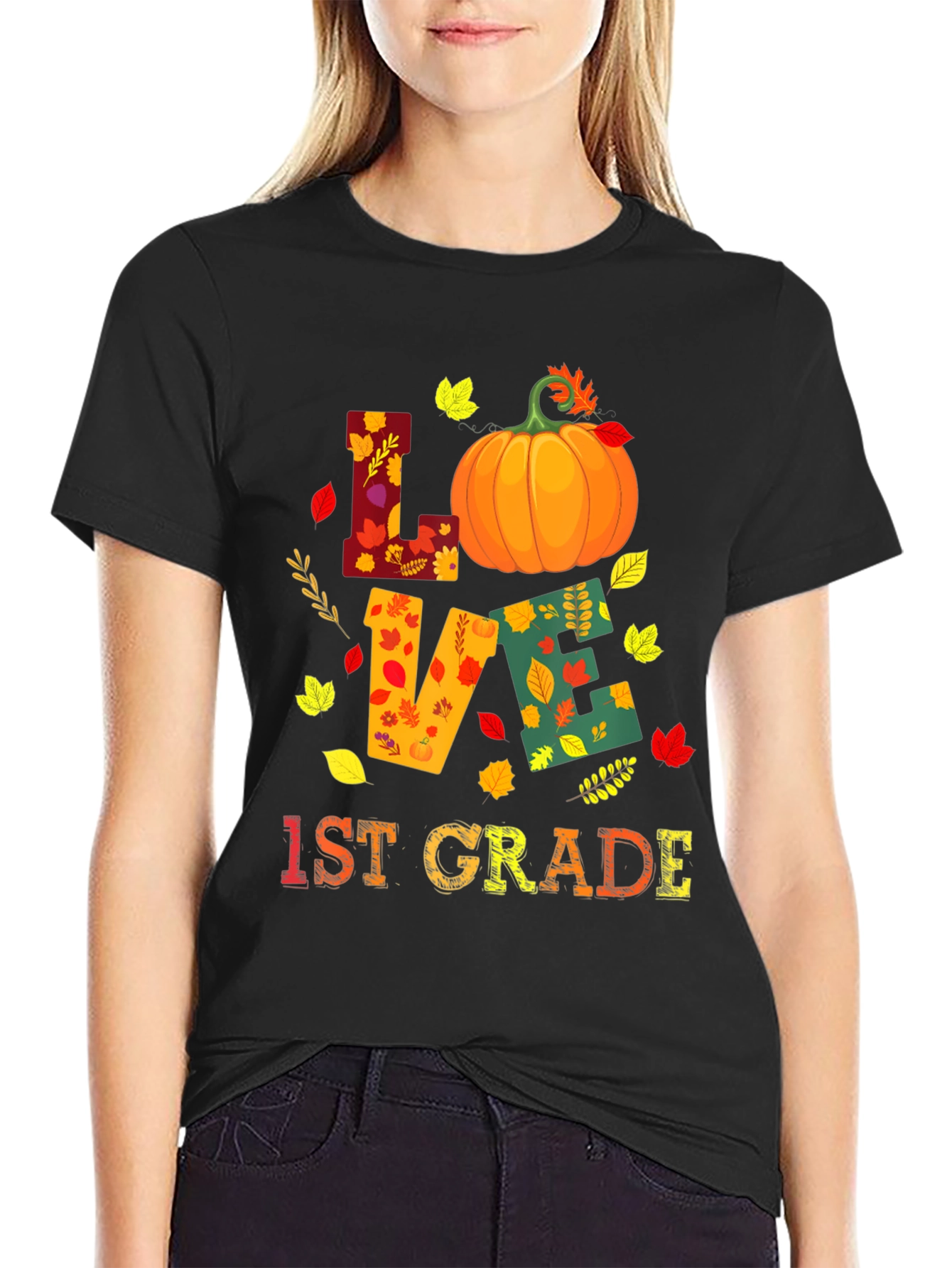 Fall 1st Grade Teacher Love Pumpkin T-Shirt