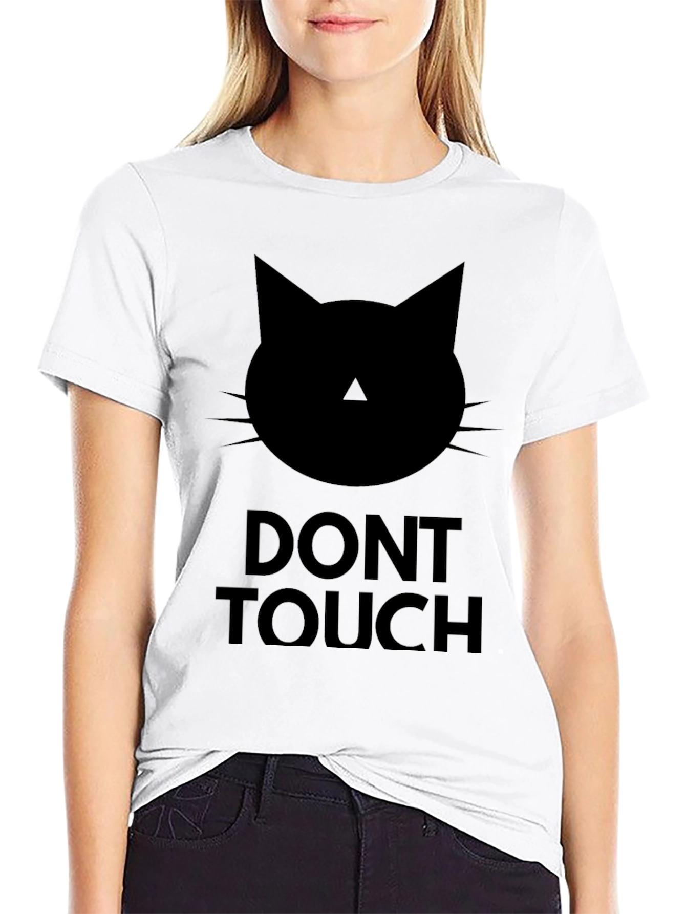 Dont Touch Black Cat Graphic Tee - Mens