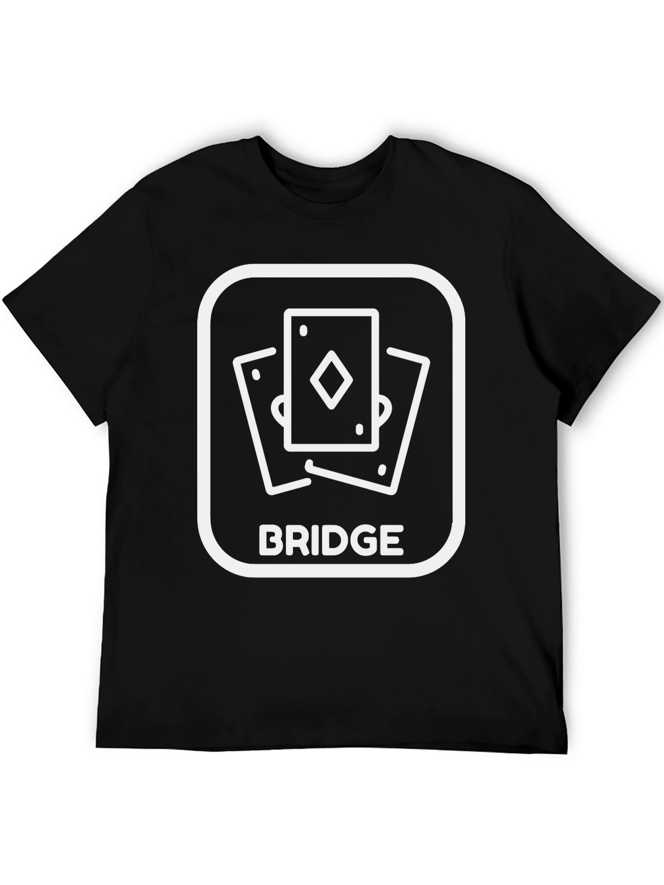 Bridge Card Game T-Shirt - Black