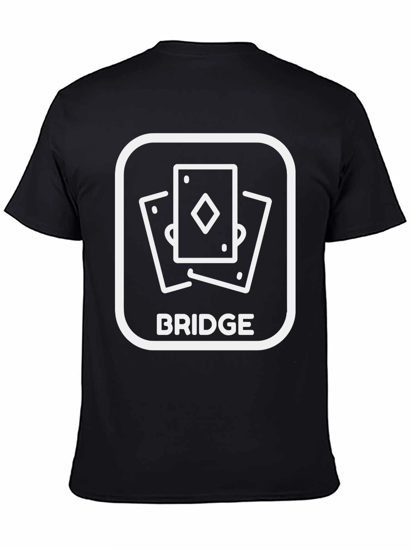 Bridge Card Game T-Shirt - Black