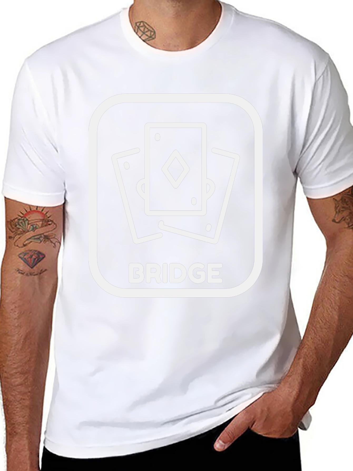 Bridge Card Game T-Shirt - Black