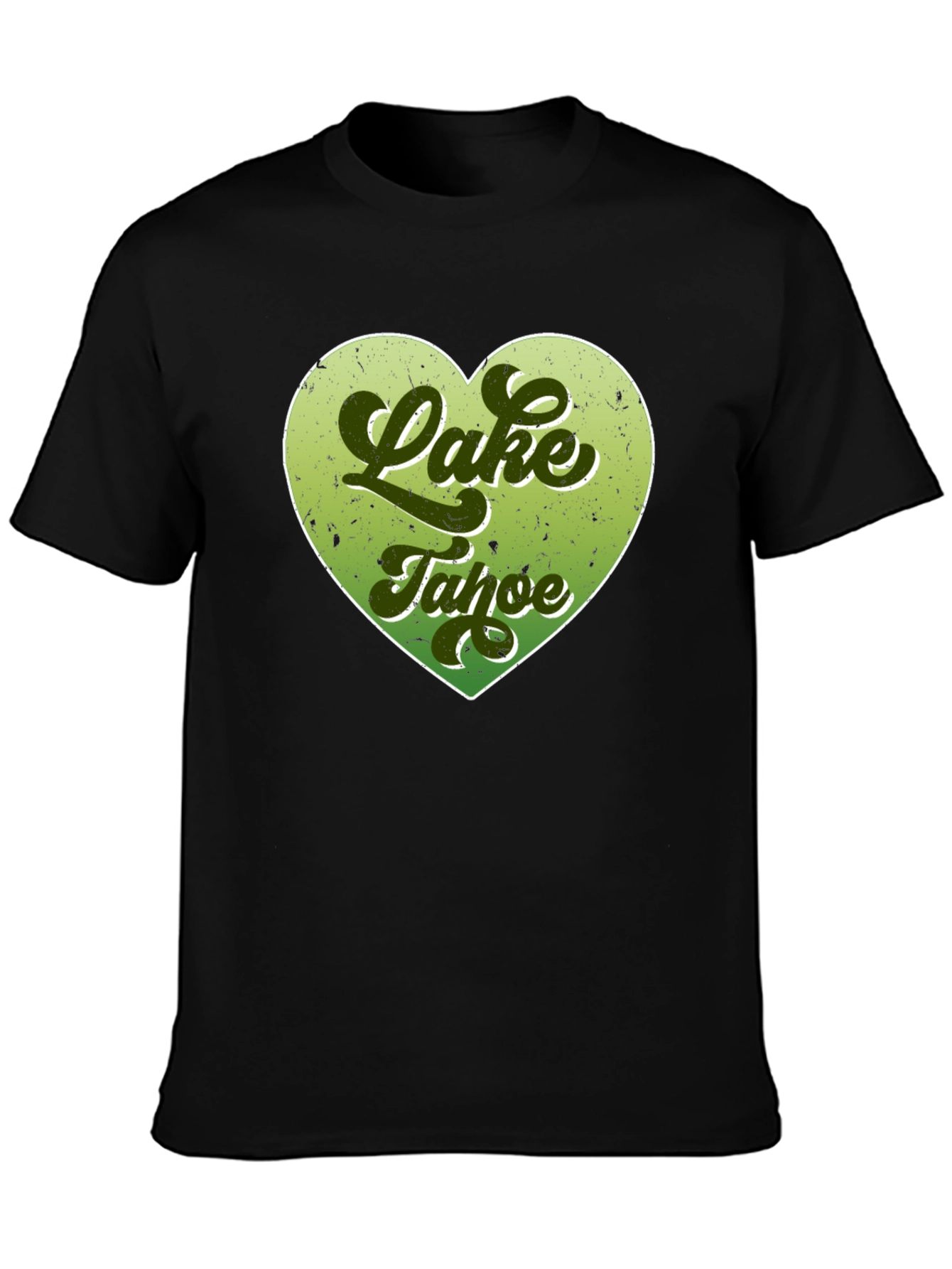 Lake Tahoe Heart Graphic Tee - Black