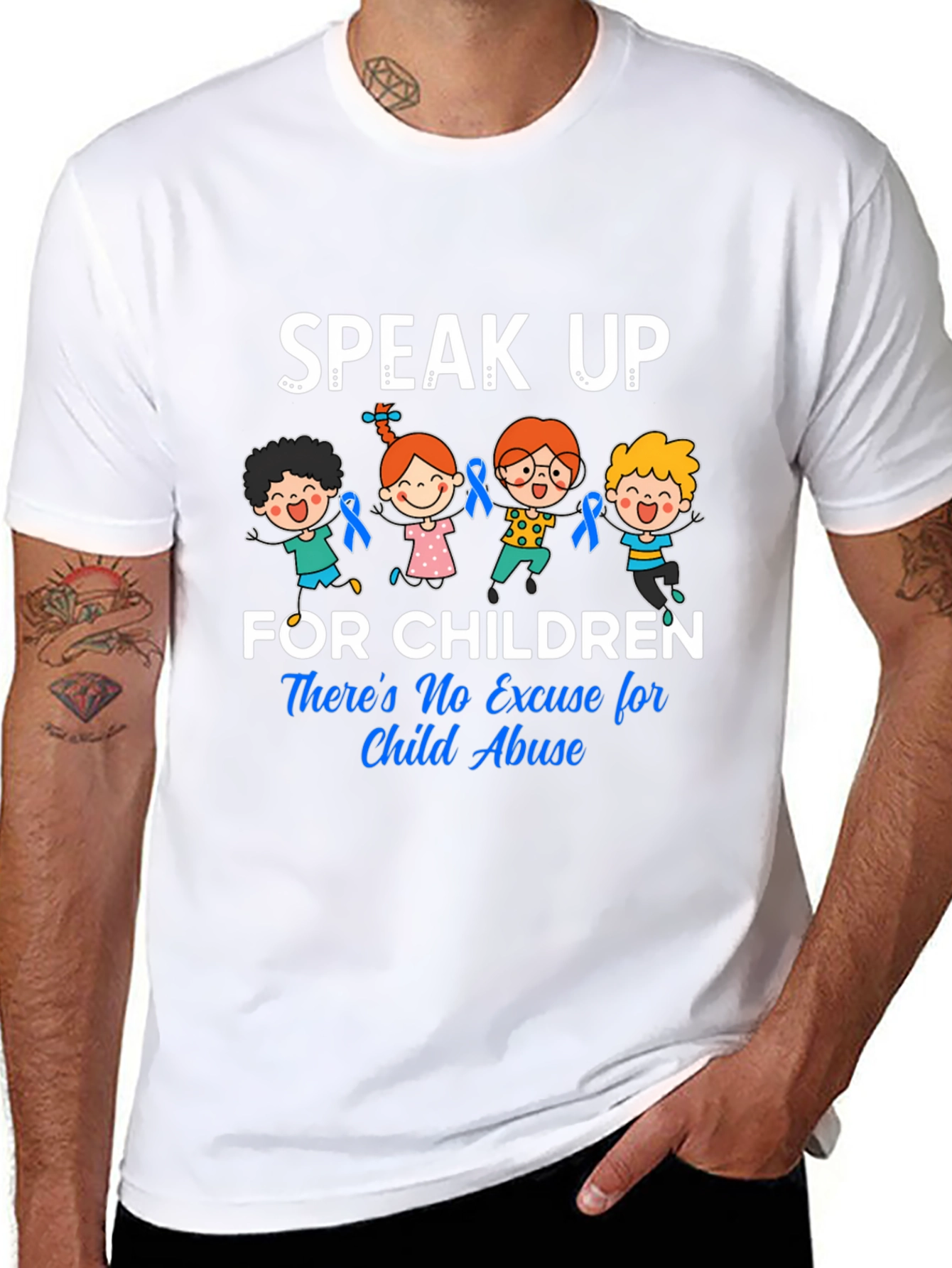 Speak Up For Children T-Shirt Child Abuse Awareness