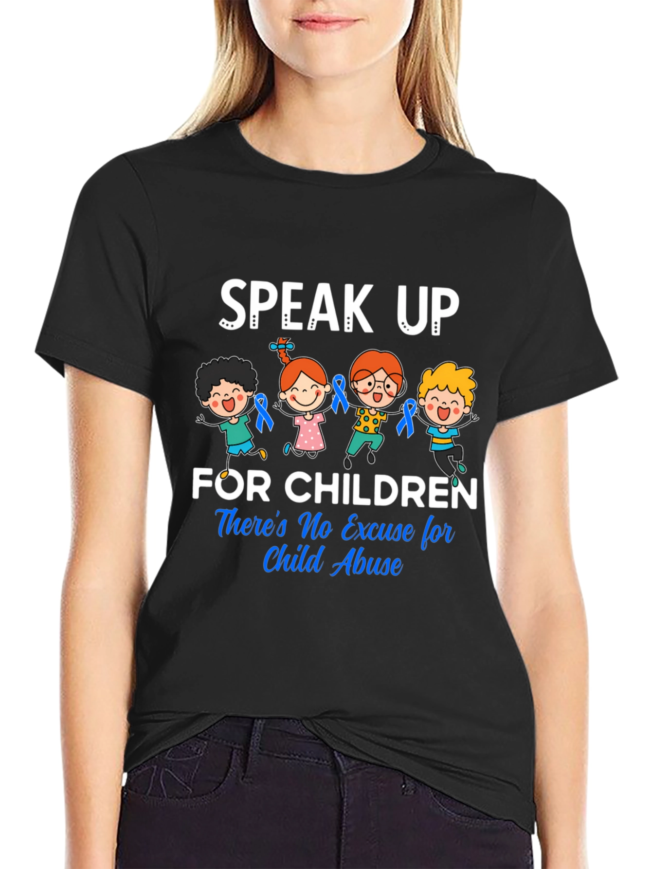 Speak Up For Children T-Shirt Child Abuse Awareness