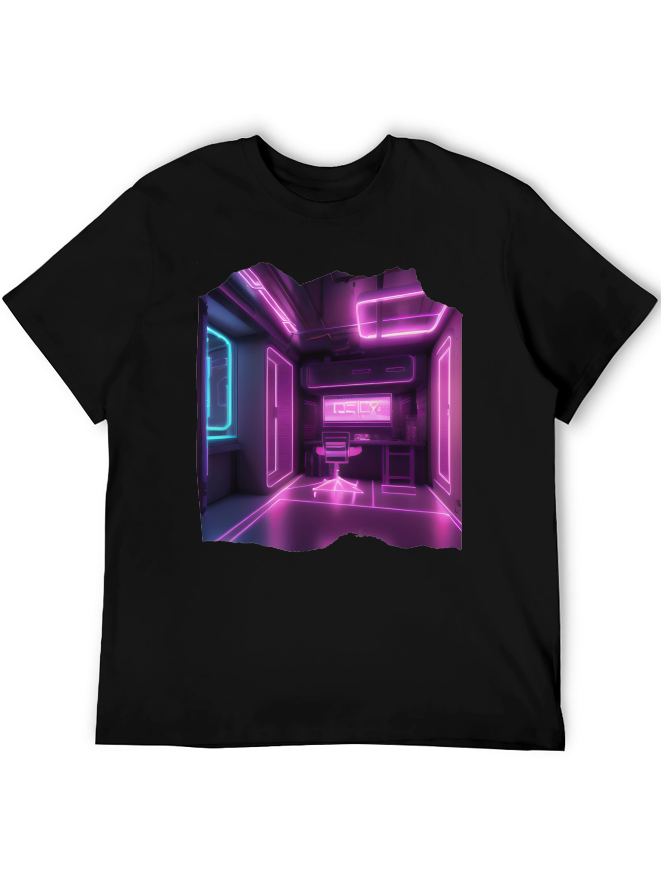 Neon Room Graphic Black T-Shirt