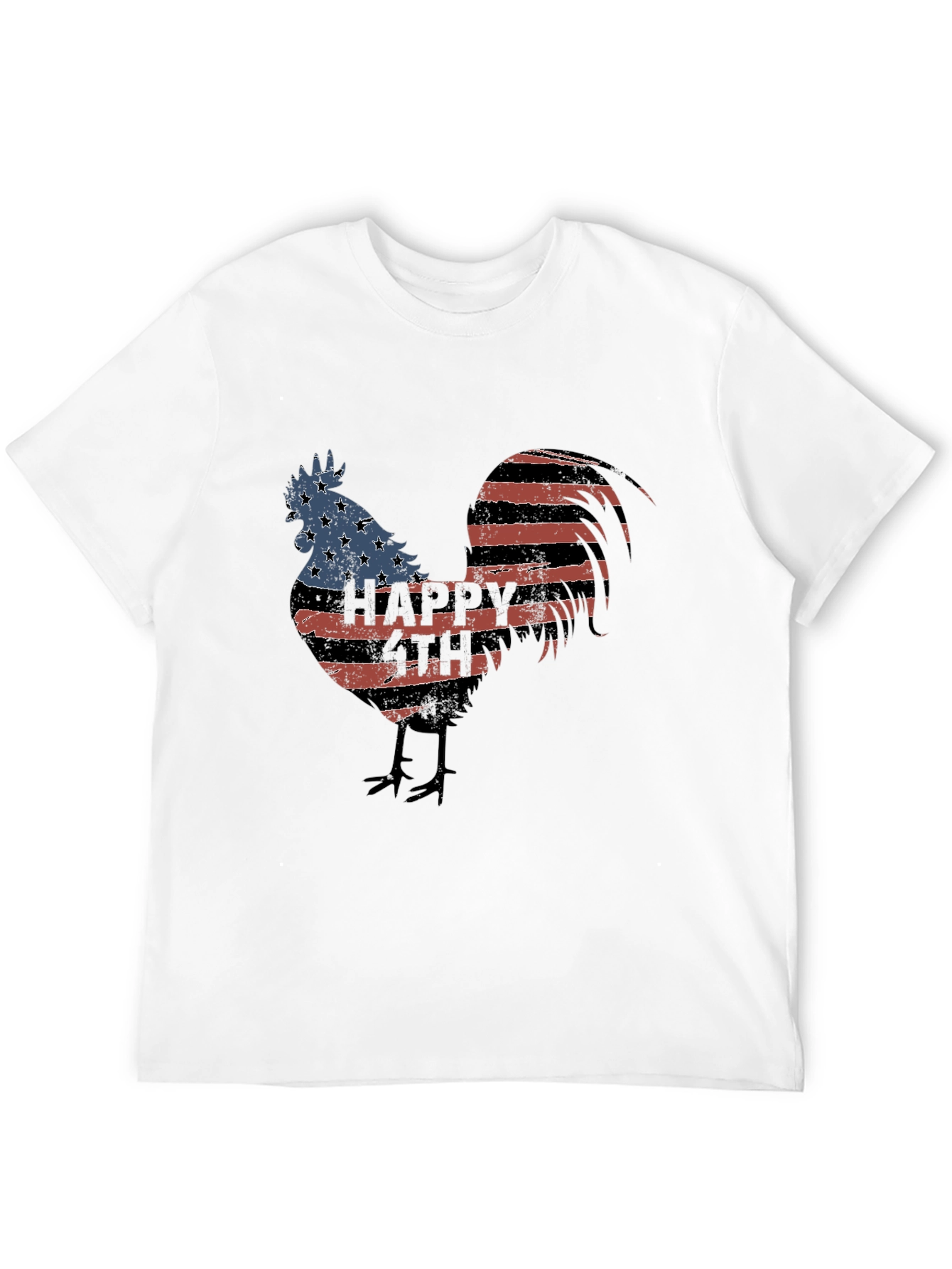 USA Flag Rooster Graphic T-Shirt