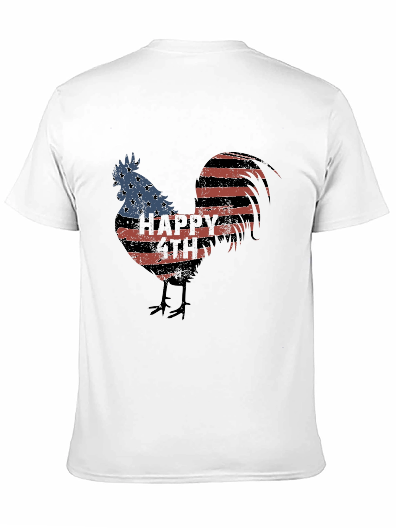 USA Flag Rooster Graphic T-Shirt