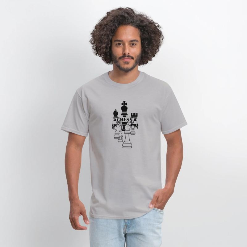 Chess transparent king queen mirror image