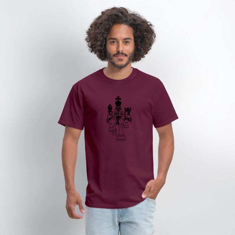 Chess transparent king queen mirror image