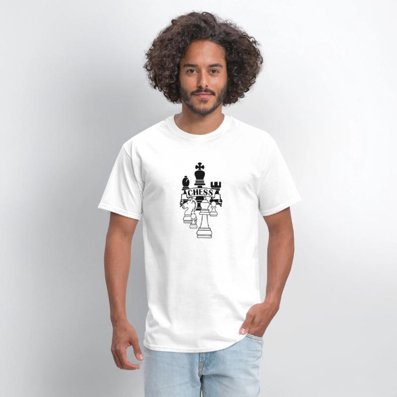 Chess transparent king queen mirror image