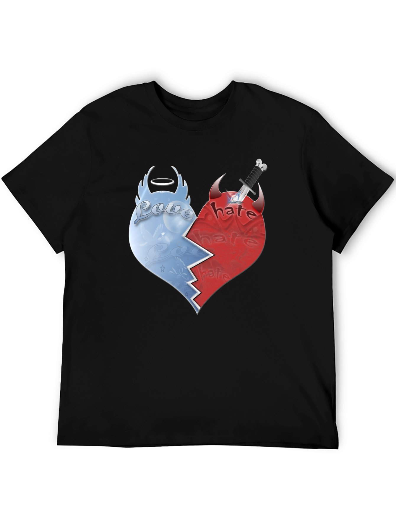 Love vs Hate Graphic T-Shirt