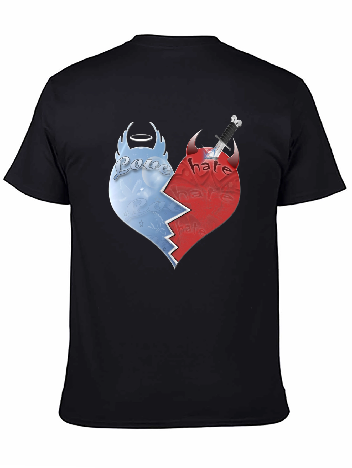 Love vs Hate Graphic T-Shirt