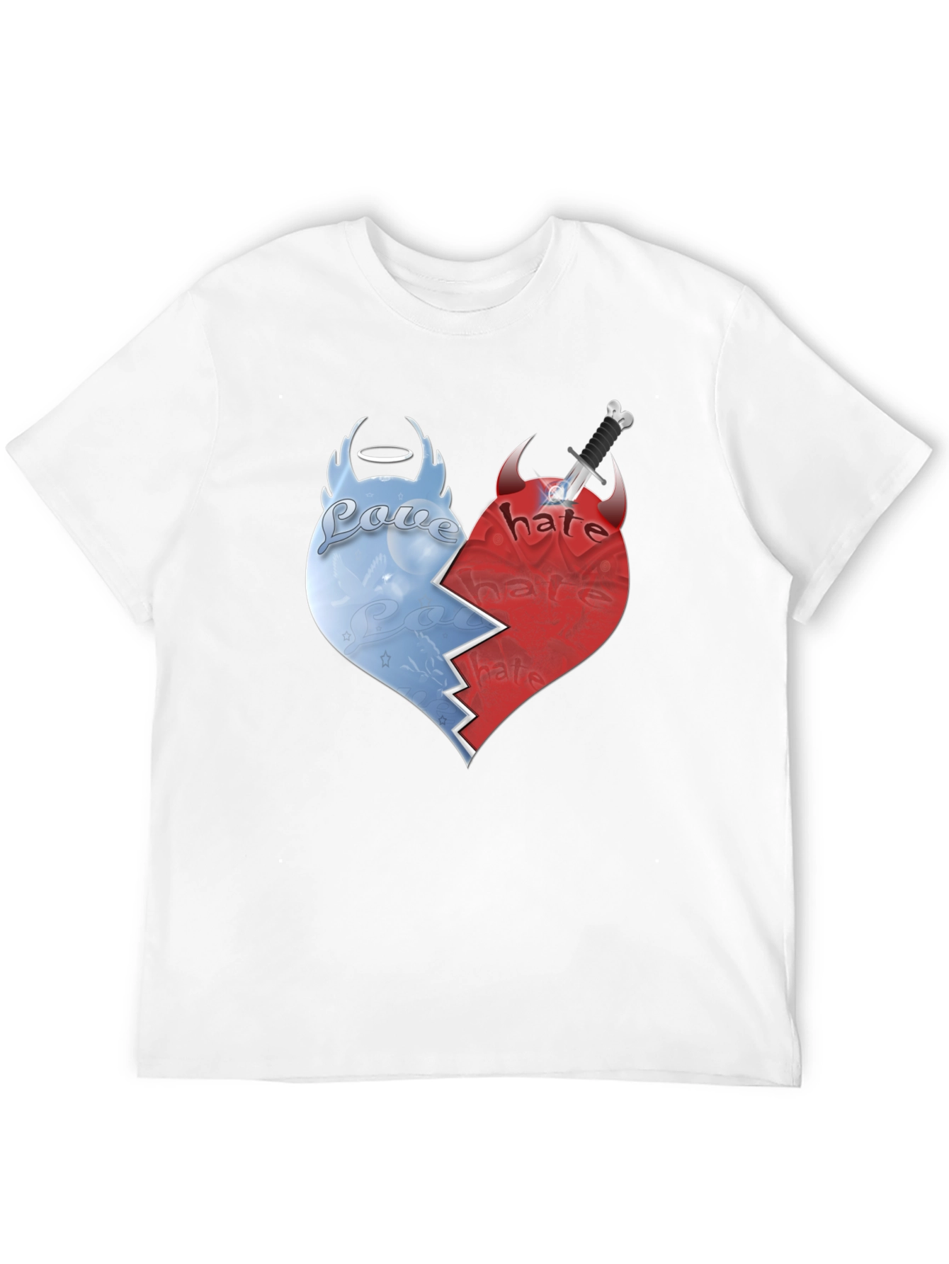 Love vs Hate Graphic T-Shirt