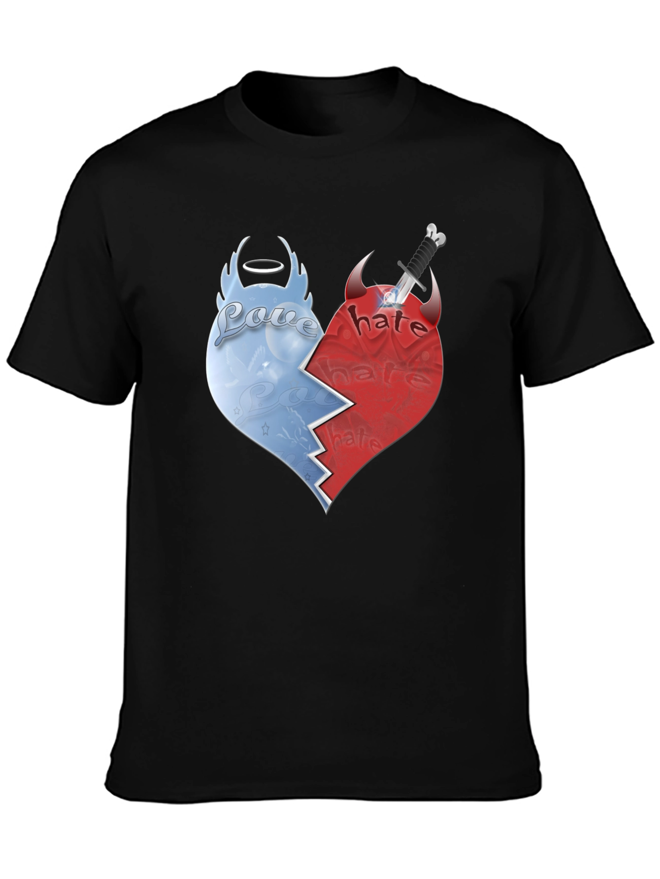 Love vs Hate Graphic T-Shirt