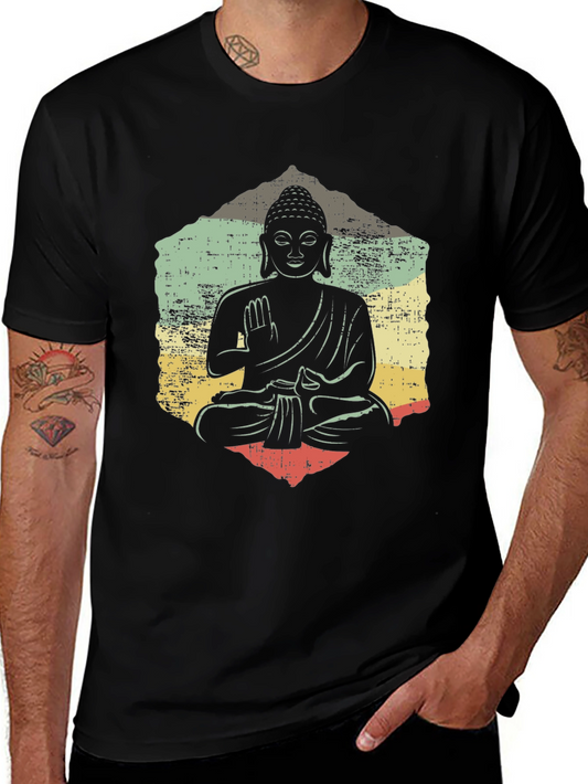 Vintage Buddha Graphic Tee - Relaxed Fit