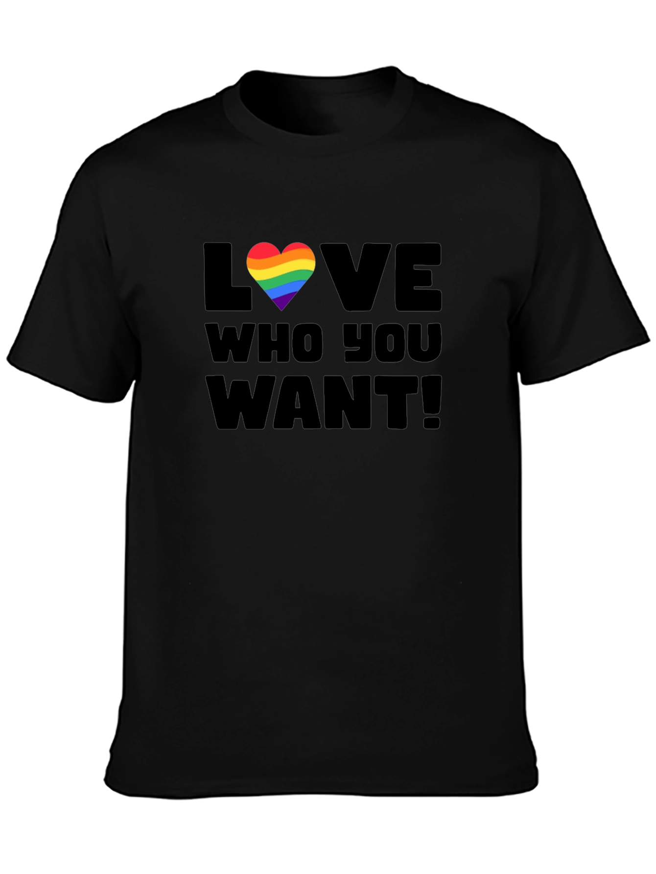 Love Who You Want Rainbow Heart T-Shirt