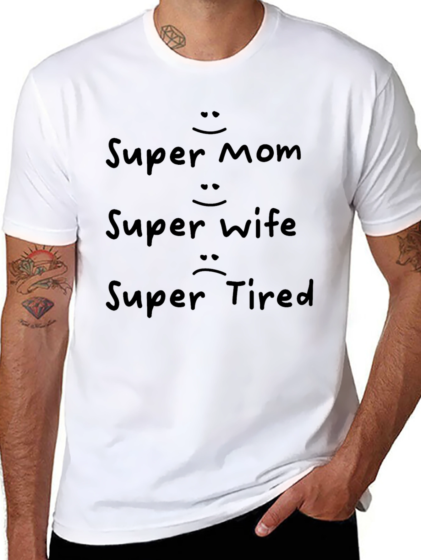 Super Mom Wife Tired T-Shirt - Fun Womens Tee