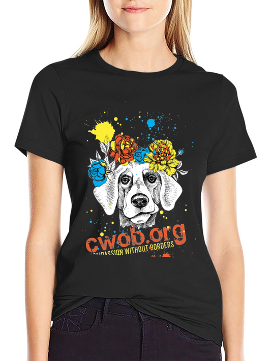 Dog with Flower Crown T-Shirt - CWOB.org
