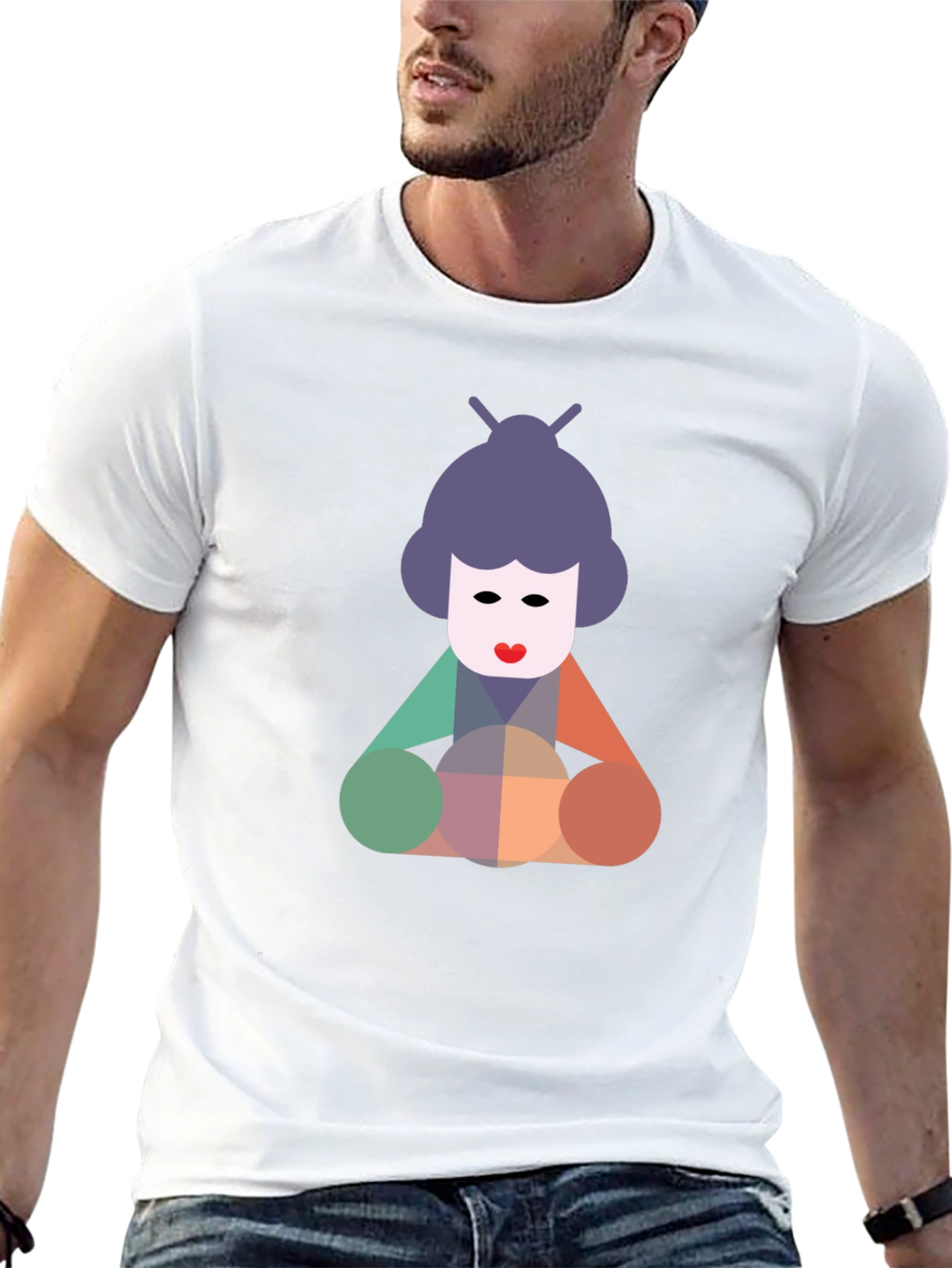 Geometric Geisha Graphic Tee