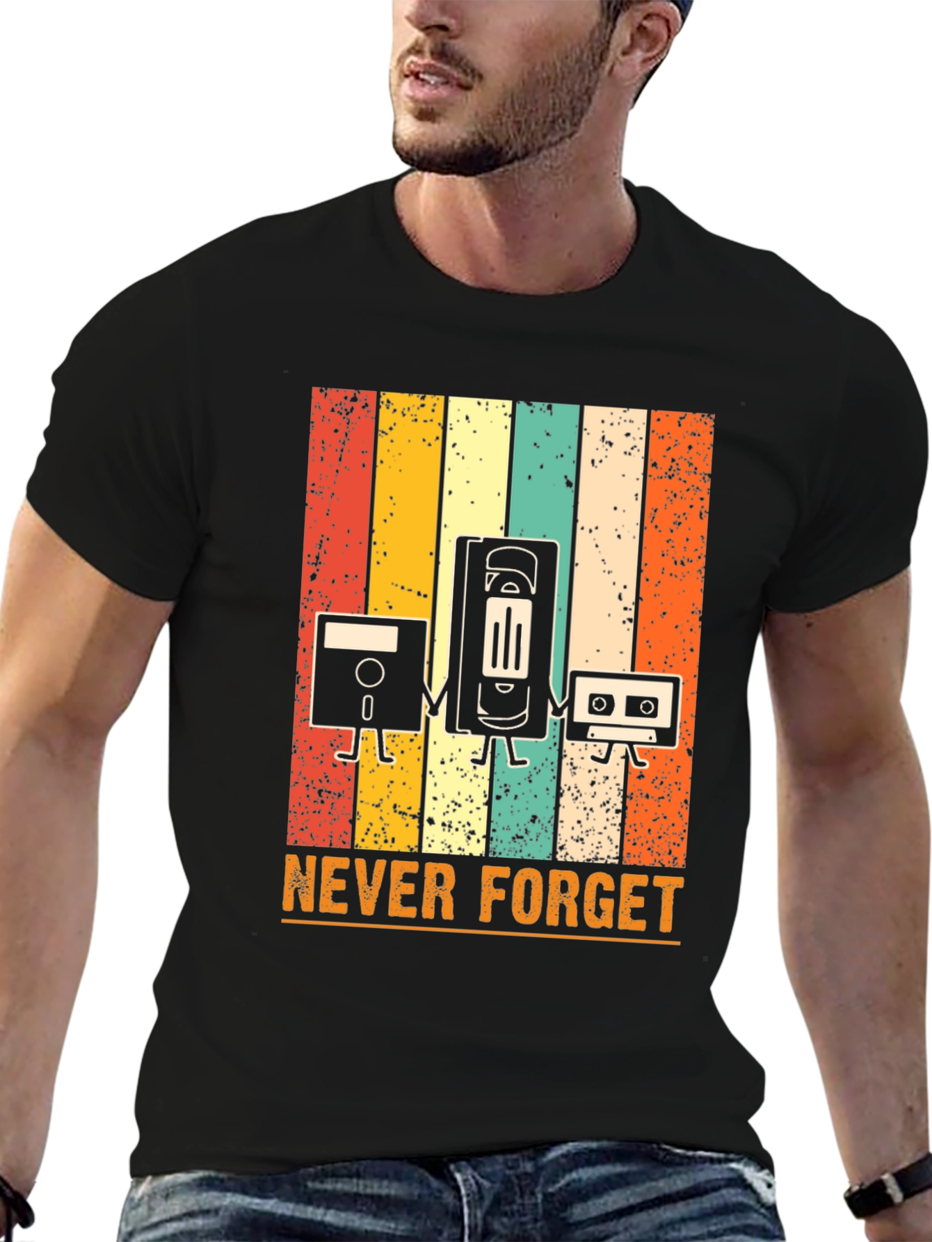 Retro Media T-Shirt - Never Forget