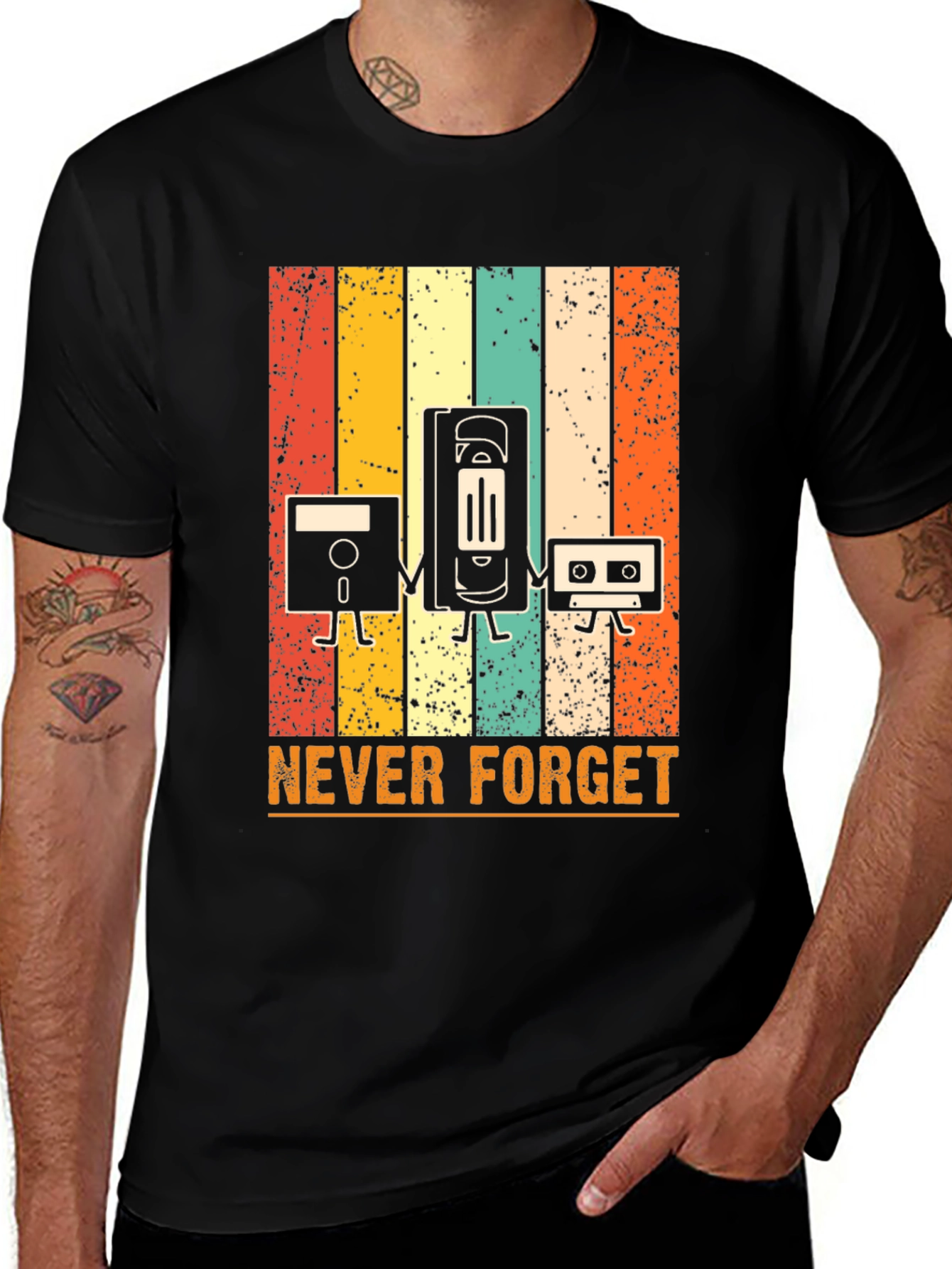Retro Media T-Shirt - Never Forget