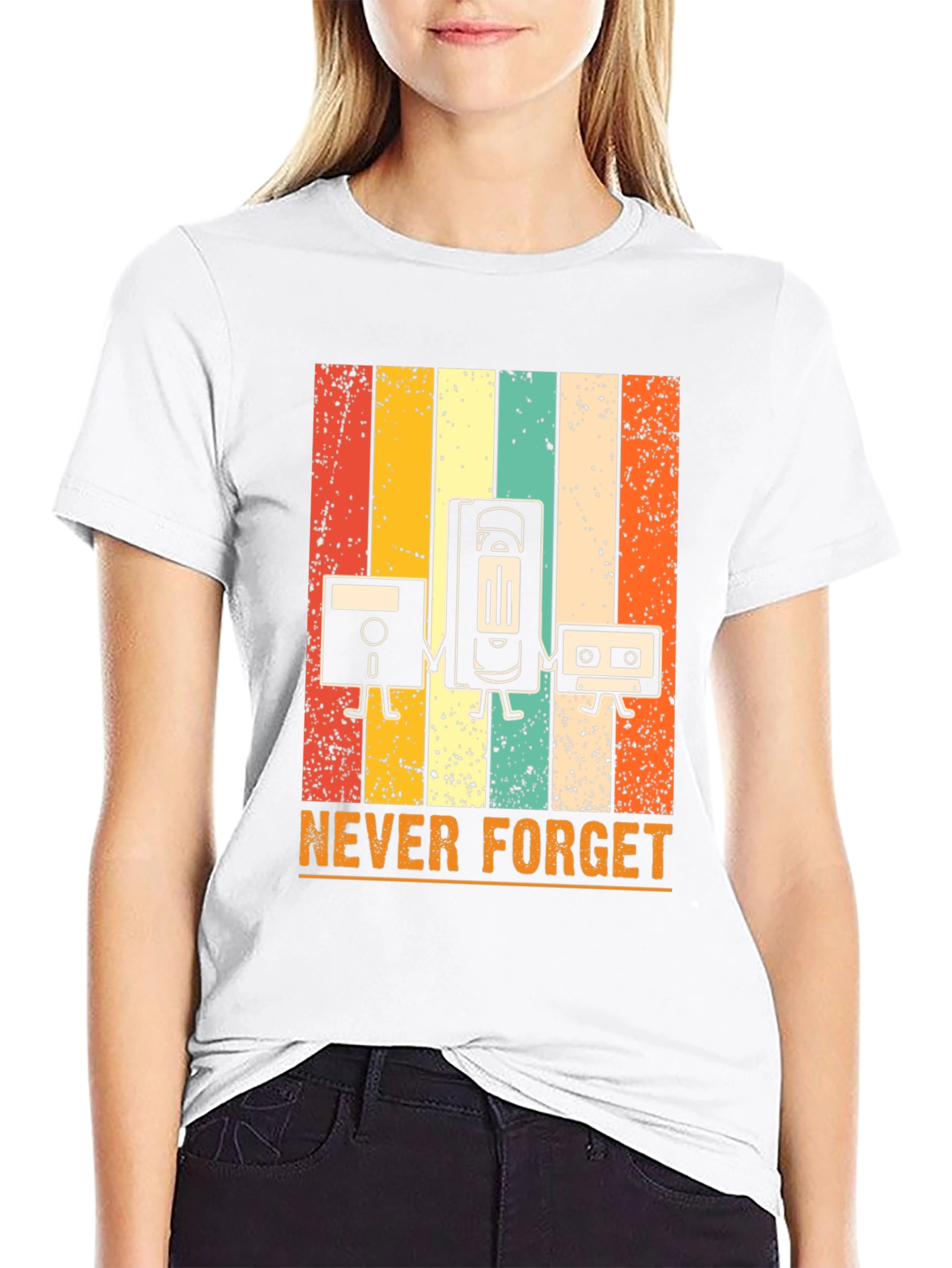 Retro Media T-Shirt - Never Forget