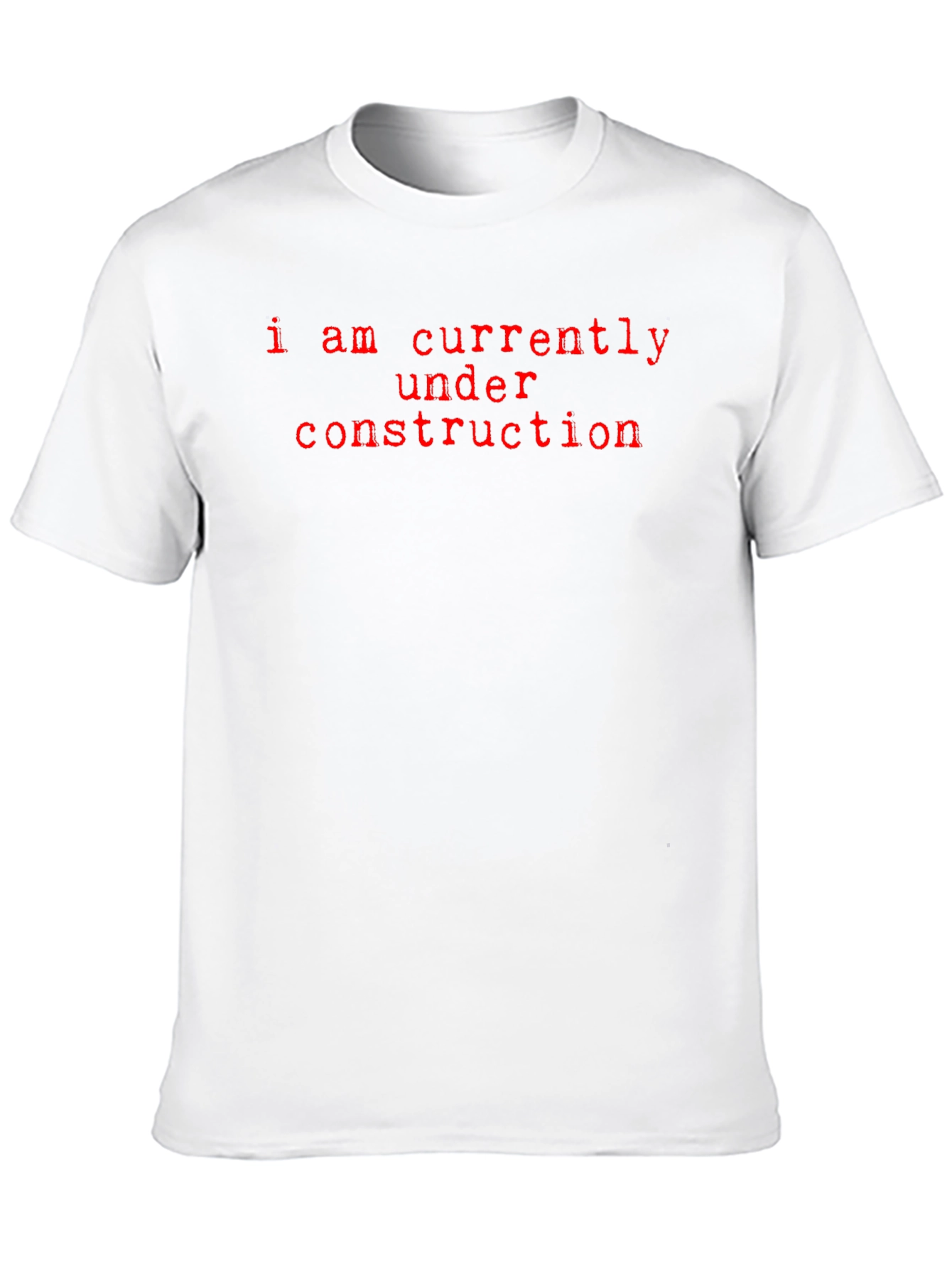 Under Construction Graphic Tee - Black Crew Neck