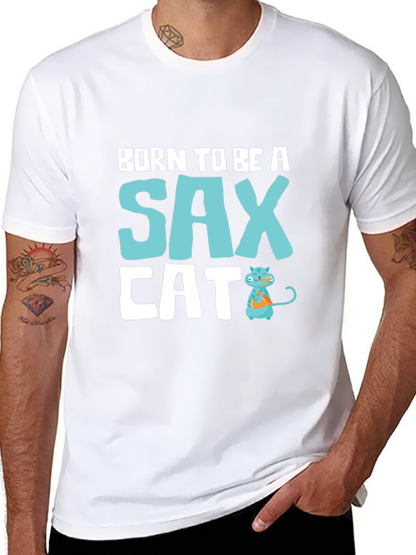Born to Be a Sax Cat T-Shirt