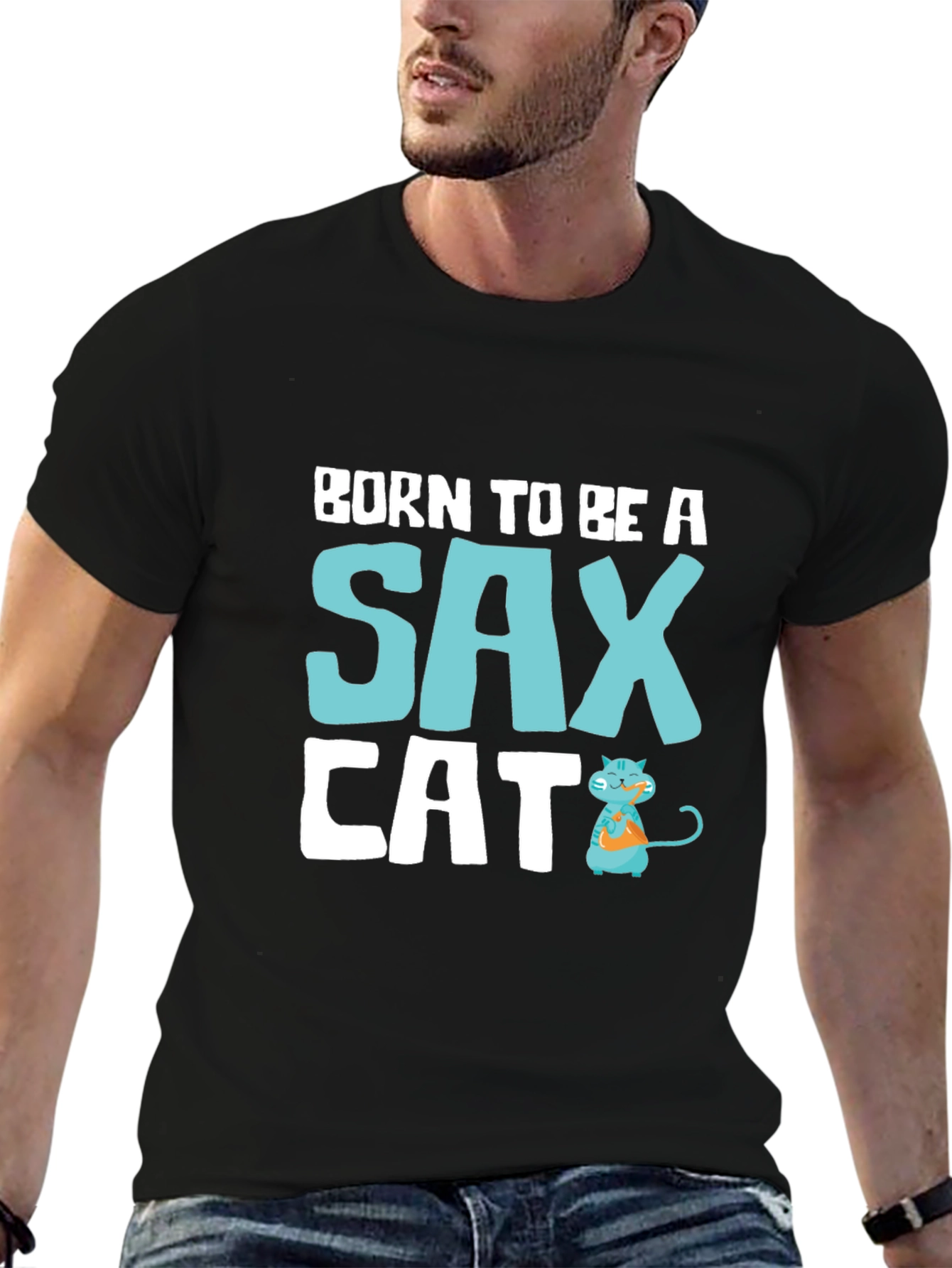 Born to Be a Sax Cat T-Shirt