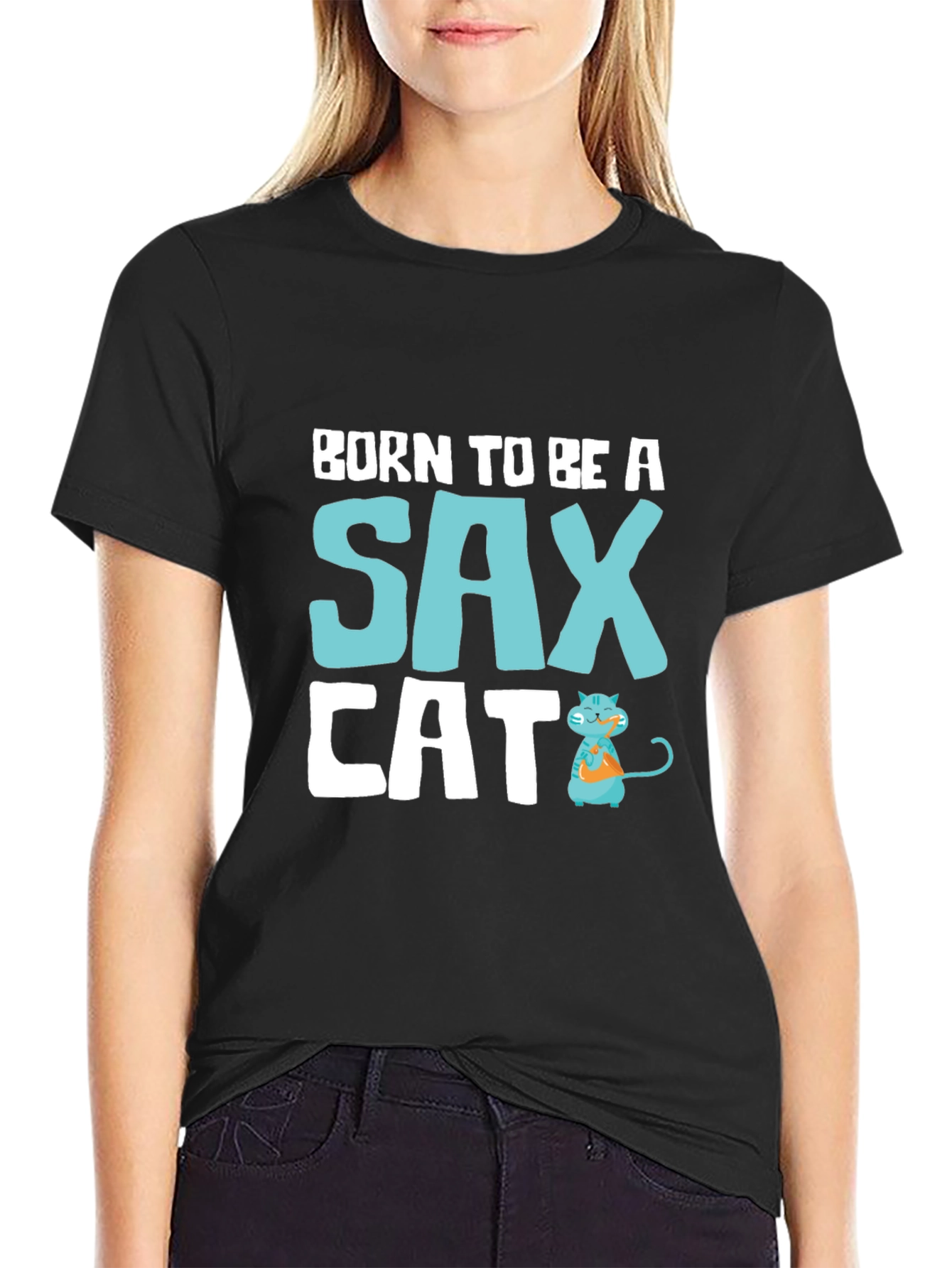 Born to Be a Sax Cat T-Shirt