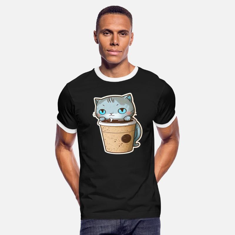 Coffee Rules Blue Eyes Cat