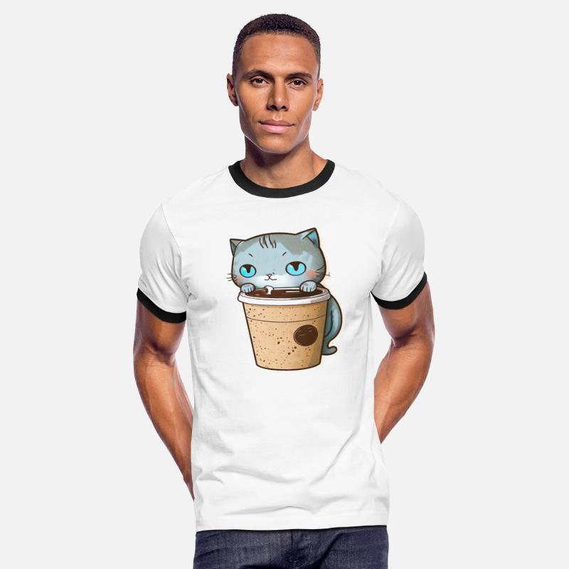 Coffee Rules Blue Eyes Cat