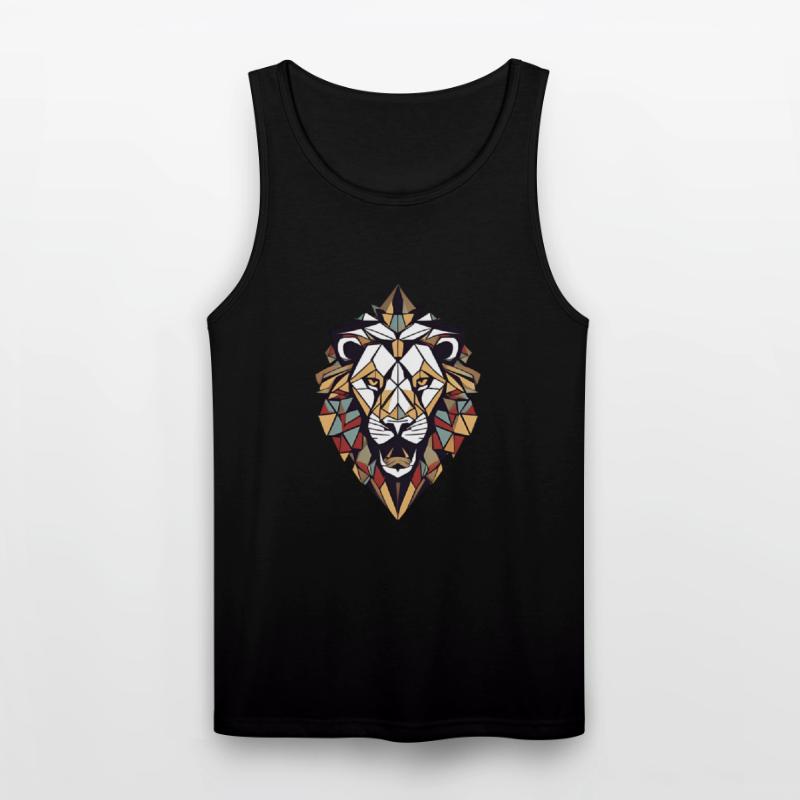 "Cosmic Geometric Lion T-Shirt: Majestic Celestial