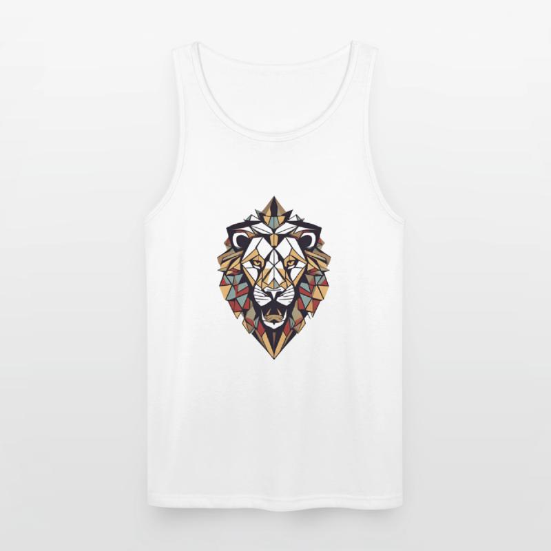 "Cosmic Geometric Lion T-Shirt: Majestic Celestial