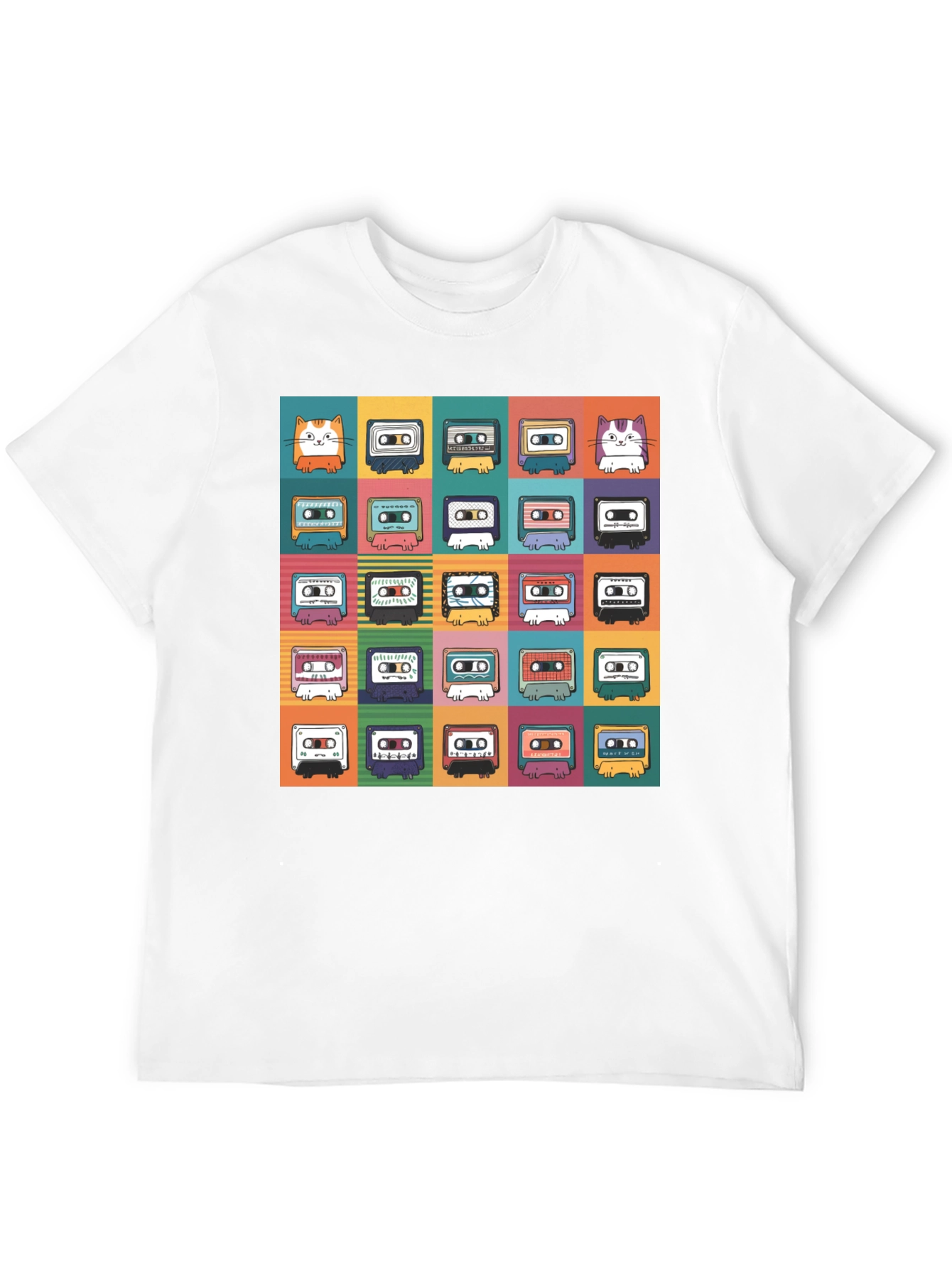 Retro Cassette Cat T-Shirt