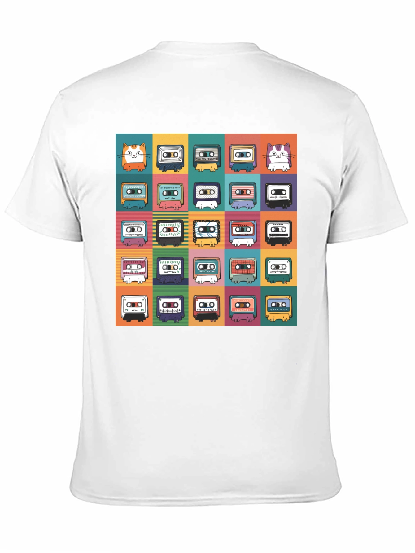 Retro Cassette Cat T-Shirt