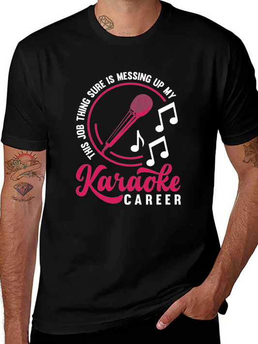 Karaoke Career T-Shirt Funny Musician Singer Tee
