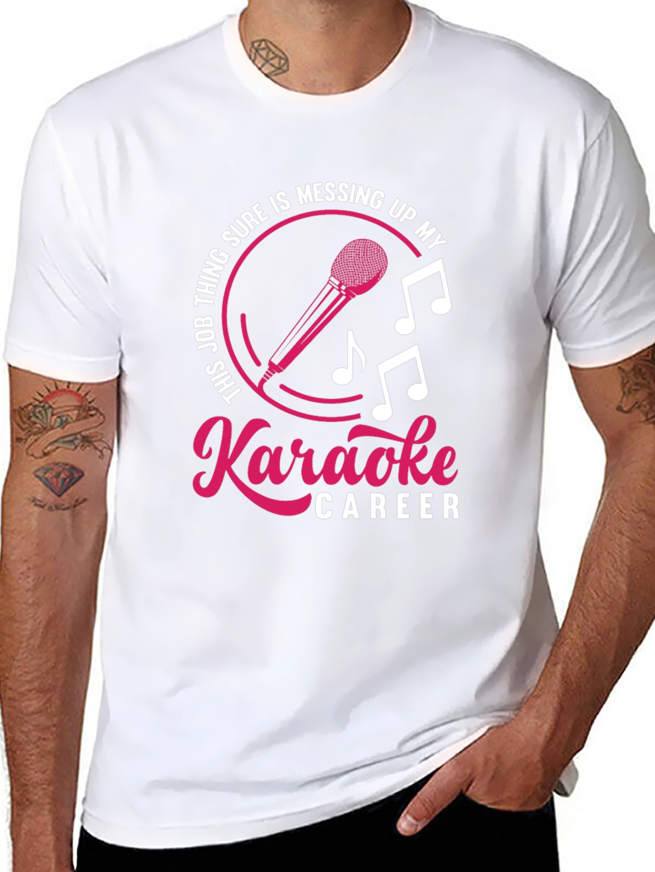 Karaoke Career T-Shirt Funny Musician Singer Tee