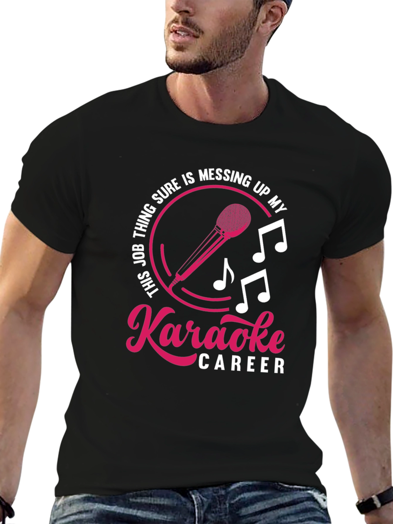 Karaoke Career T-Shirt Funny Musician Singer Tee