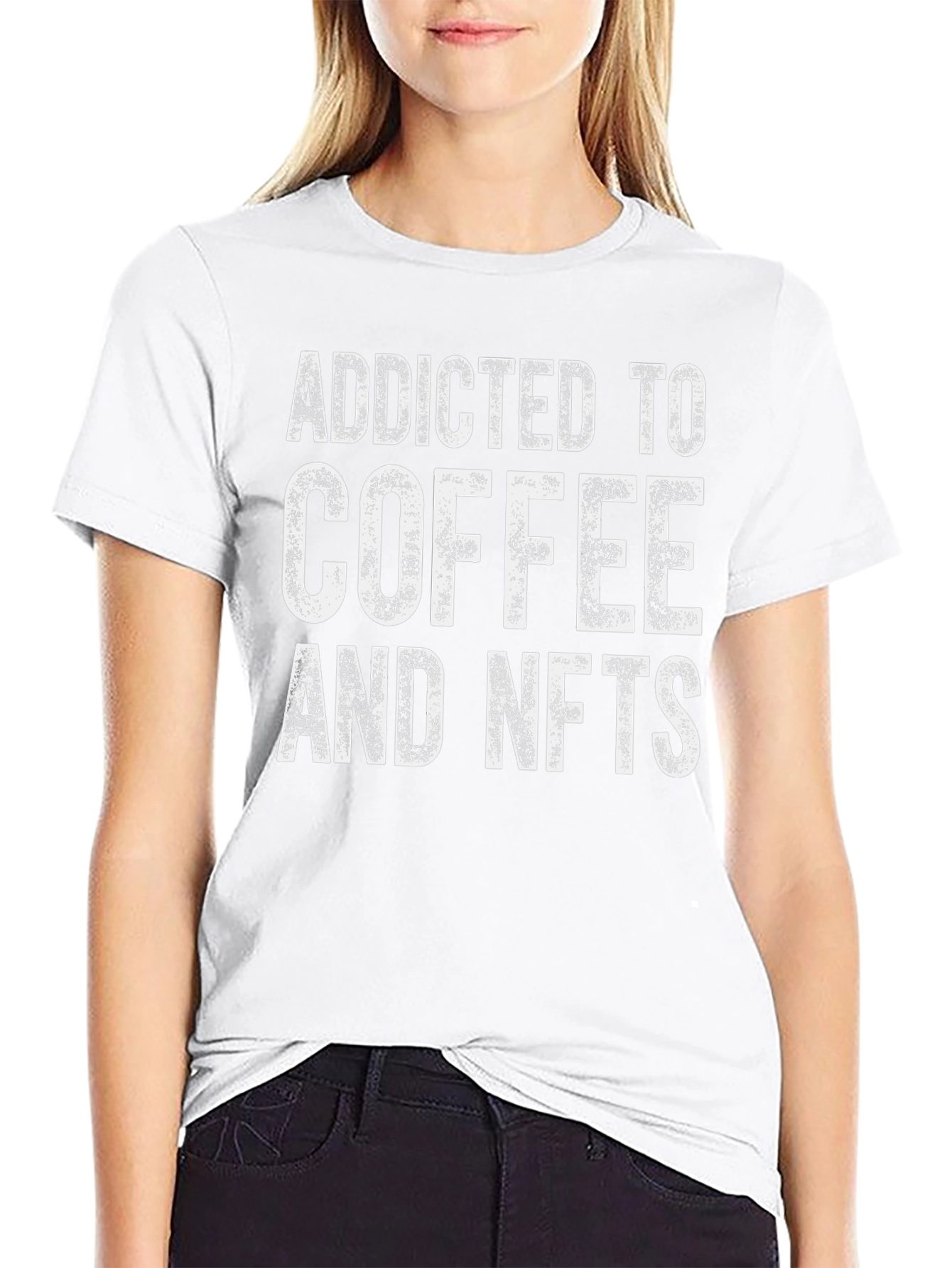 Addicted to Coffee and NFTs T-Shirt - Black