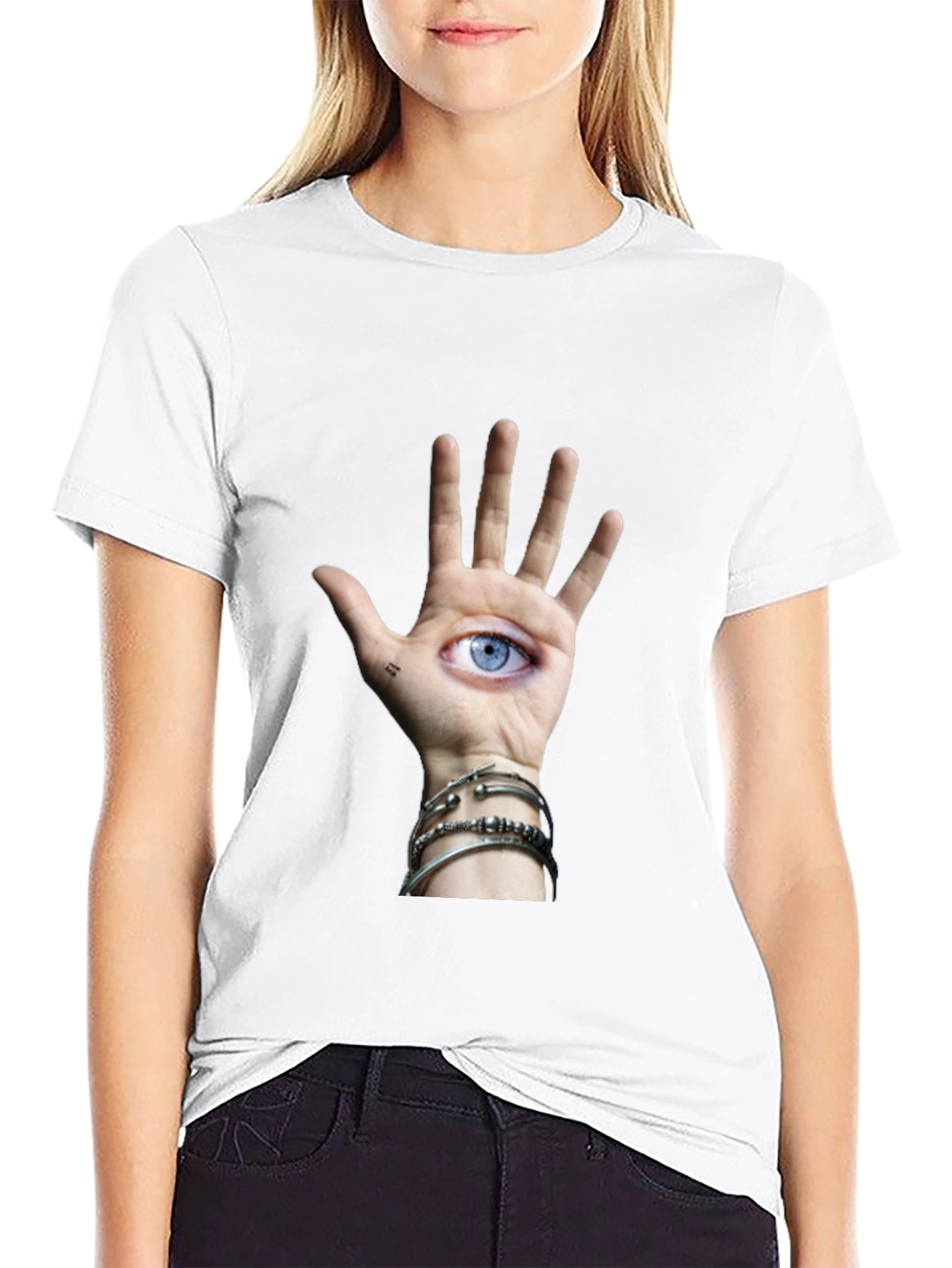 Eye Hand Graphic Tee - Unique Statement Shirt