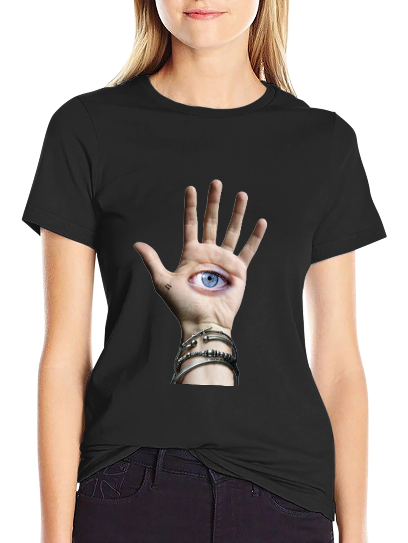 Eye Hand Graphic Tee - Unique Statement Shirt